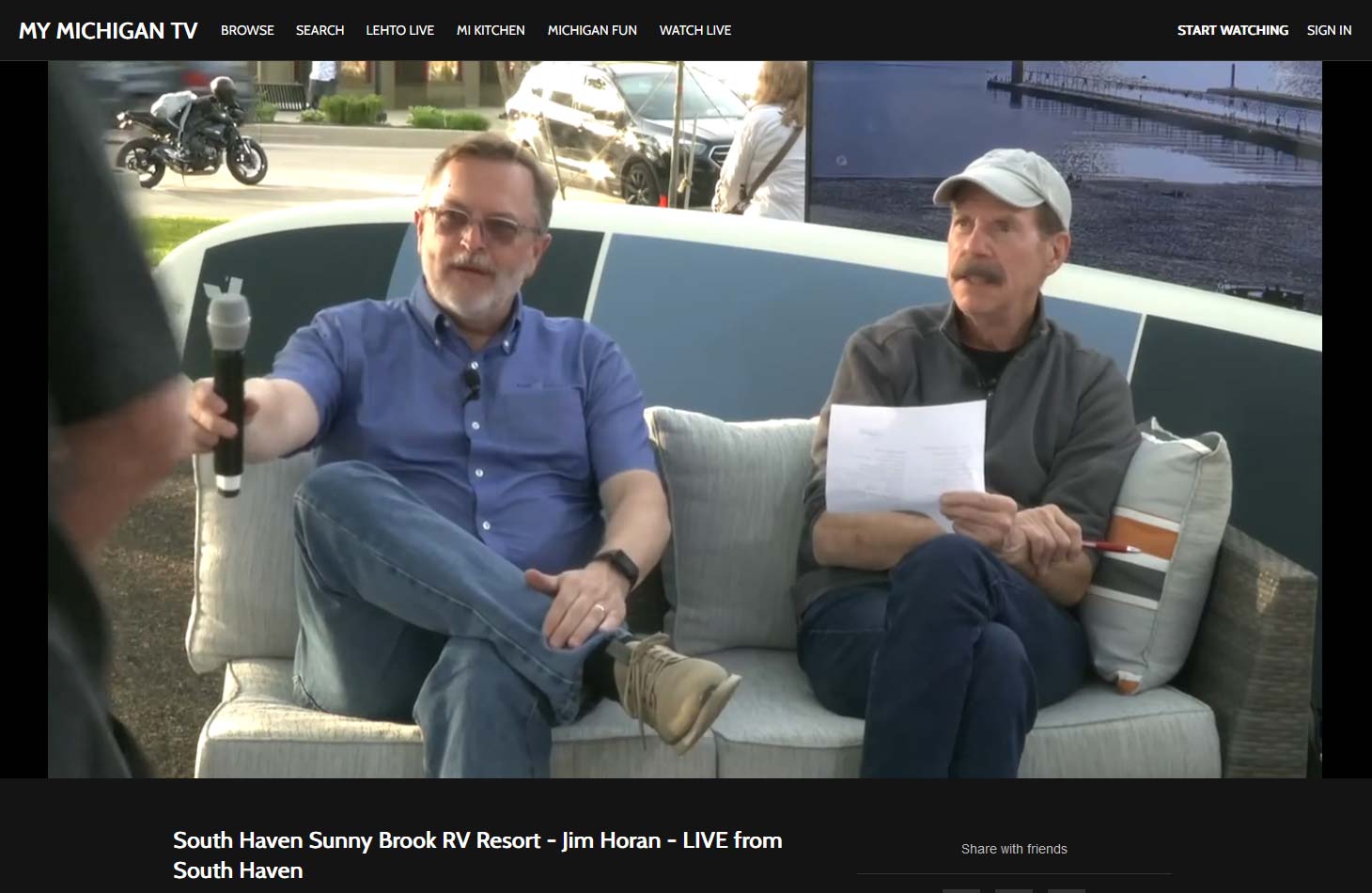 Jim Horan about Sunny Brook RV Resort on Pure Michigan Live, A Return to Summer