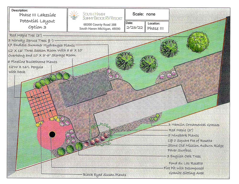 RV site layout